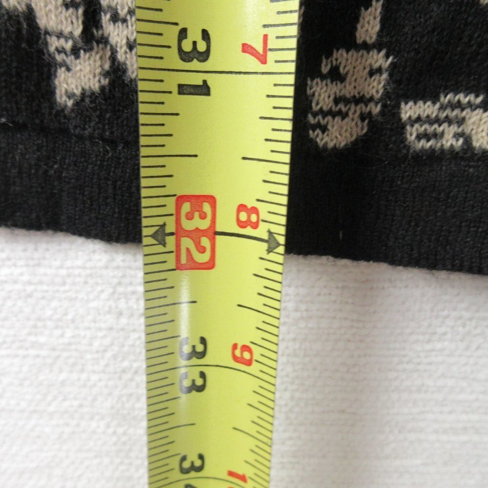 J. Jill Floral Knit Cardigan Size XL Intarsia Black and Cream - Picture 8 of 10